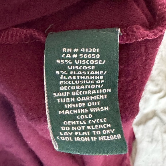 Burgundy Lauren by Ralph Lauren mock neck size XL - Picture 5 of 5